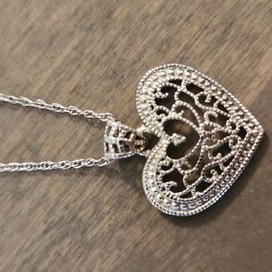 Sterling silver heart pendant with chain